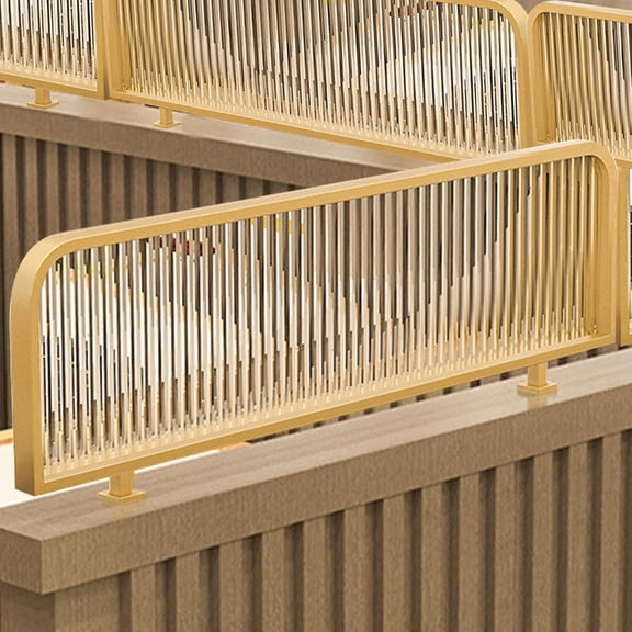 39.37x11.8 in Dividers for Dining Areas, Glass Restaurant Privacy Screen Taller Version,Striped Matte Glass Restaurant Decorative Partitions, Countertops Desk Divider, Privacy Screen Panels (Gold)