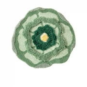 ThreeTree Plants and Flowers Area Rug, Multicolor, 100*100cm, Water-Resistant