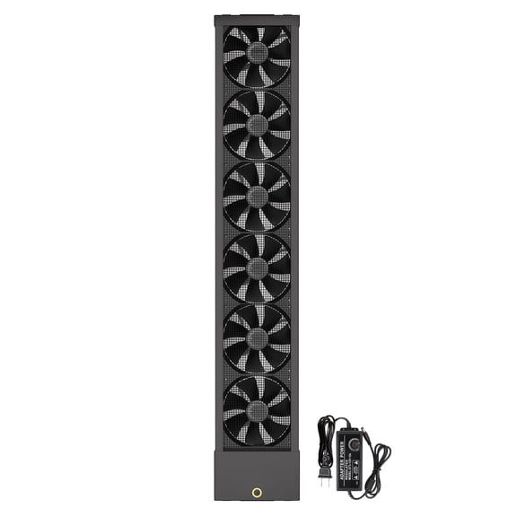 39.4-41.3 Inch Vertical Window Exhaust Fan for Sliding Windows – Align Perfectly with Window Top and Bottom Frames Tool-Free With Variable Speed for Large Rooms, Garages, or Hot Areas (Black)