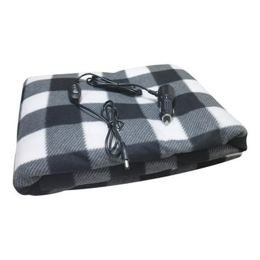 39.4*59.1 Inch Heated Car Blanket - 12-Volt Electric Blanket for Car, Truck, SUV, or RV - Portable Heated Throw - Camping Essentials, Blanket Winter Car Warm Blanket Vehicle Supplies