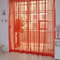 thumbnail image 1 of 39.4*78.7 Inch Sheer Curtains for Living Room 2 Panels Set Rod Pocket Transparent Window Curtains for Bedroom, 1 of 6