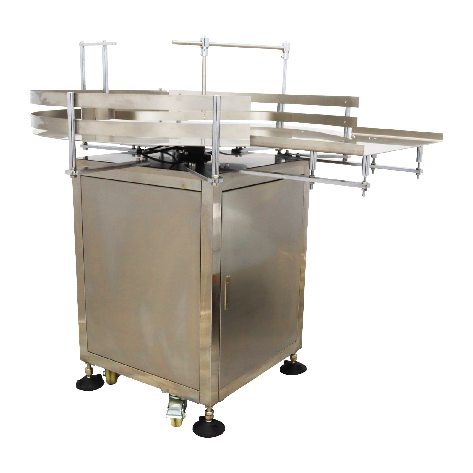 39.4 Inch Automatic Bottle Accumulation Table Bottle Unscrambler Distributing Machine Bottle Transfer Conveyor 110V