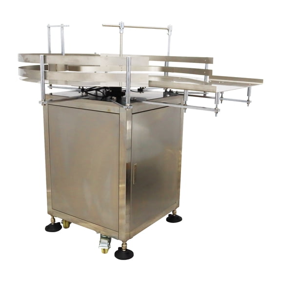 39.4 Inch Automatic Bottle Accumulation Table Bottle Unscrambler Distributing Machine Bottle Transfer Conveyor 110V