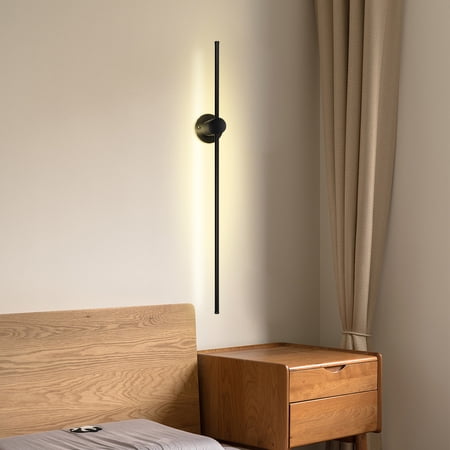 39.4" Long LED Wall Sconce, 20W Modern Linear Wall Light Fixture with Acrylic Lampshade, 3000K Warm White, Vertical or Horizontal Mount for Bathroom Bedroom Living Room Hallway