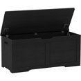 thumbnail image 1 of 39.4" Storage Chest, Wooden Storage Bench, Lift Top Toy Chest with 2 Safety Hinges, Large Toy Box, Entryway Bench for Living Room, Bedroom, Black, 1 of 18
