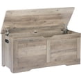 thumbnail image 1 of 39.4" Storage Chest, Wooden Storage Bench, Lift Top Toy Chest with 2 Safety Hinges, Large Toy Box, Entryway Bench for Living Room, Bedroom, Grey, 1 of 18