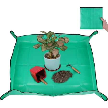 39.4" x 31.5" Plant Mats for Repotting, Waterproof Repotting Mat for Indoor Plants Potting Soil, Foldable Plant Repotting/Potting Tray, Portable Potting Mat Gardening Tray for Indoor Plants Succulents