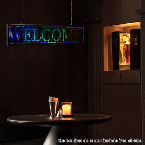 39.4 x 7.5 x 2 inches High Brightness Outdoor LED Sign Programmable Scrolling Message Display Board