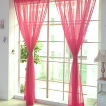 39.4 x 78.7 Inch Sheer Curtains for Living Room Bedroom 2 Panels Set Rod Pocket Transparent Window Curtains for Bedroom