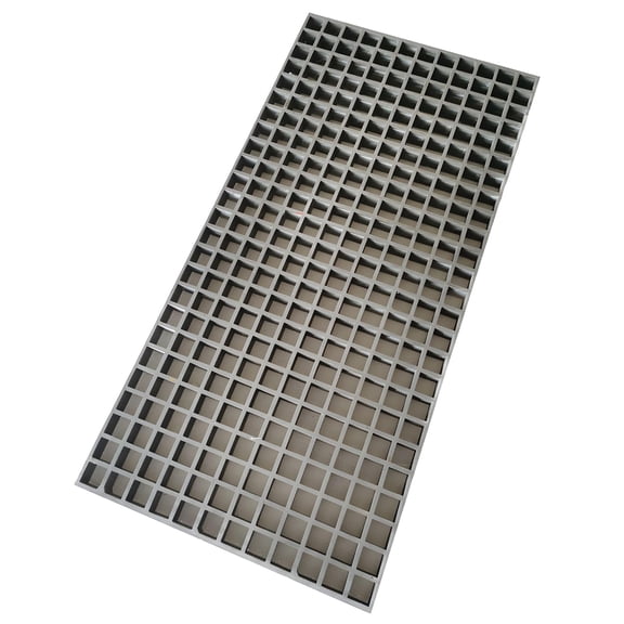 39.4"x19" Gray FRP Grating Rectangular Fiberglass Floor Grating 1.5" Thickness 0.5 tons Bearing Capacity