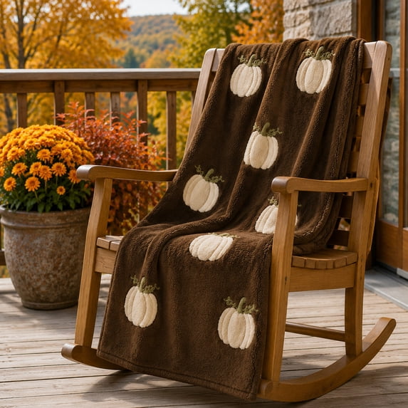 39.4"x27.6" Fall Halloween Pumpkin Throw Blanket Soft Cozy Warm Flannel Fleece Blankets for Couch Sofa Bed, Thanksgiving Gift for Women Men