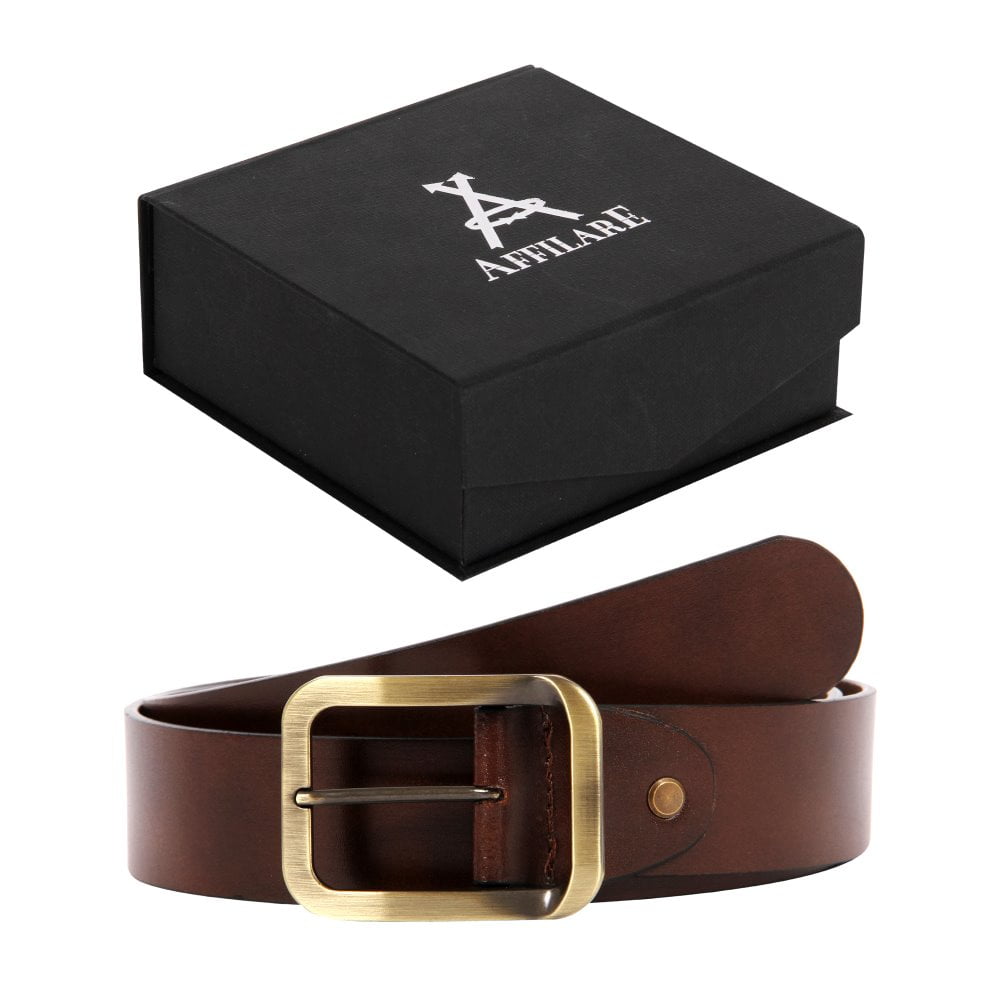 Purple Mens Adjustable Ratchet Slide Buckle Belt - Genuine Leather Automatic Belt With No Holes
