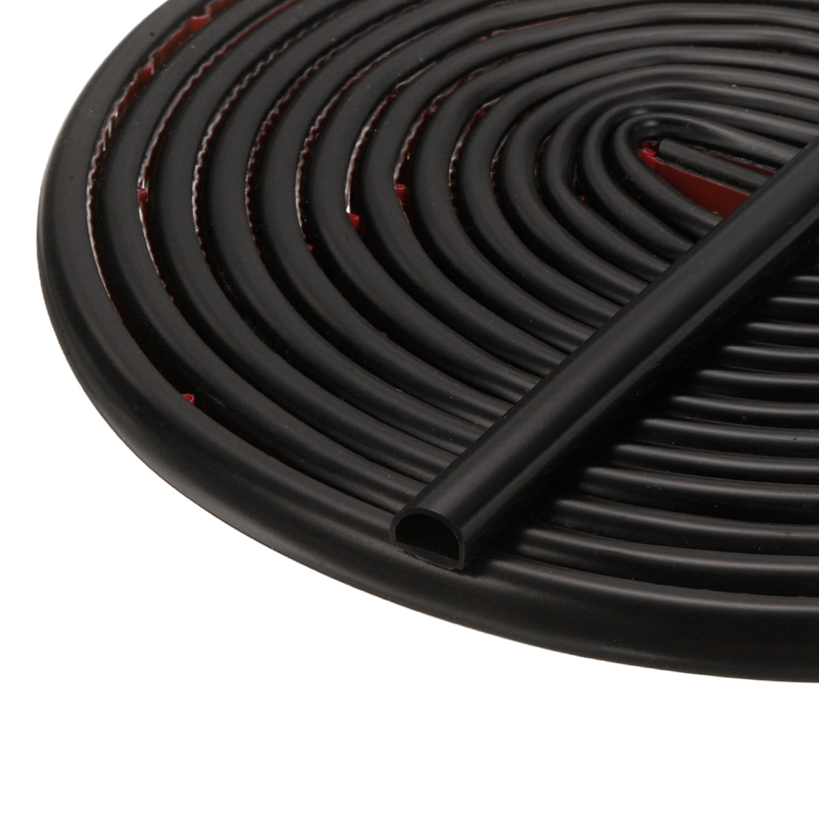 39.4Ft x 3/8" Weather Stripping Door Seal, Silicone Self-Adhesive Door Frame Seal Strip for 3/16"-1/4" Doors Window Frame Gap Filler, Black