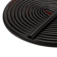 thumbnail image 1 of 39.4Ft x 3/8" Weather Stripping Door Seal, Silicone Self-Adhesive Door Frame Seal Strip for 3/16"-1/4" Doors Window Frame Gap Filler, Black, 1 of 6