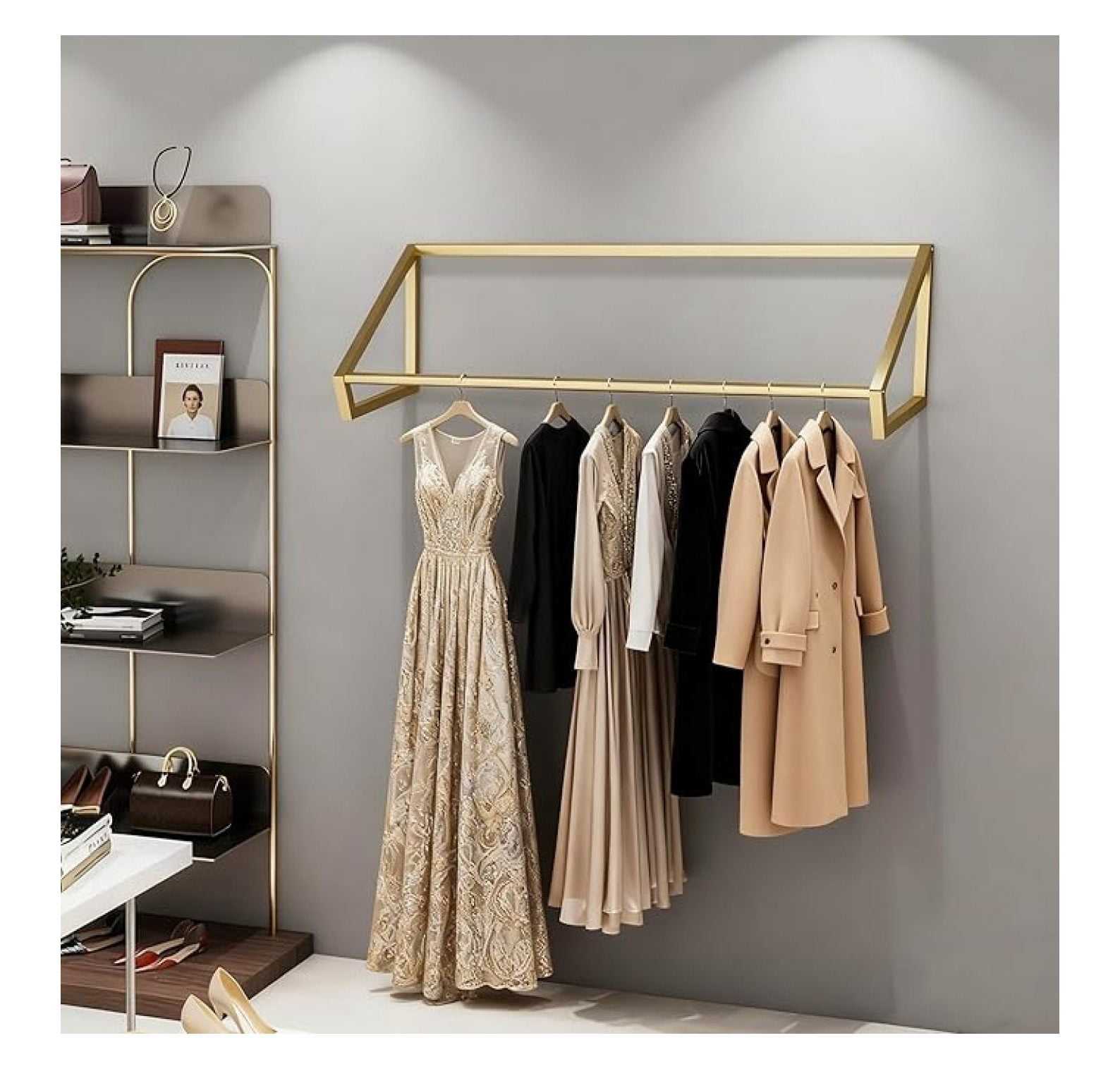 39.4in Boutiques Garment Clothing Rack Wedding Dress Racks, Display ...