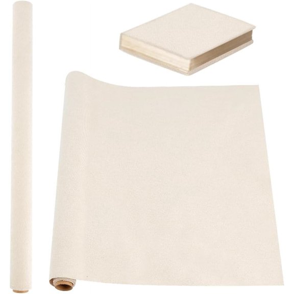 39.4x16.9 Inch Book Binding Cloth Wheat Bookcover Imitation Leather Surface with Paper Backed Book Cloth DIY Book Cloth Protective Cover for Book Binding Scrapbooking Album DIY Crafts Colorful DIY
