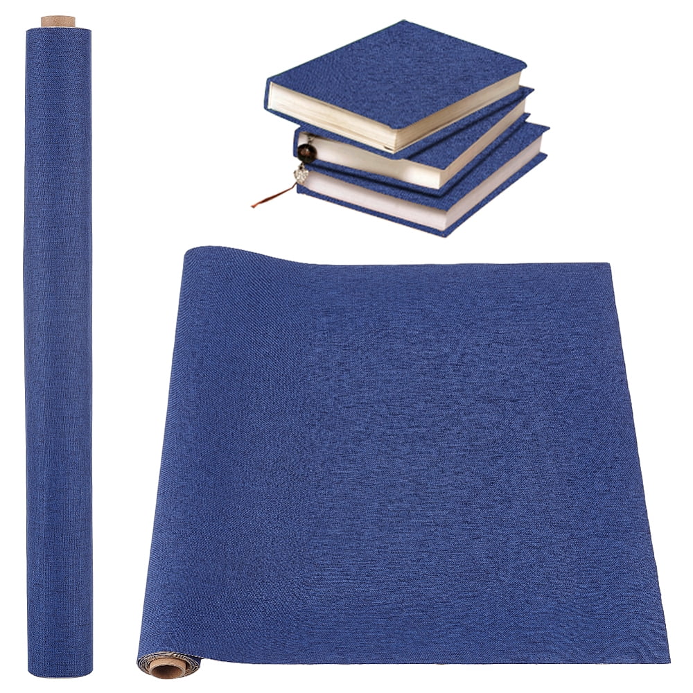 Bookbind Blue 39.4x16.9 Inch Self-Adhesive Book Binding Cloth Prussian Blue Bookcover ...