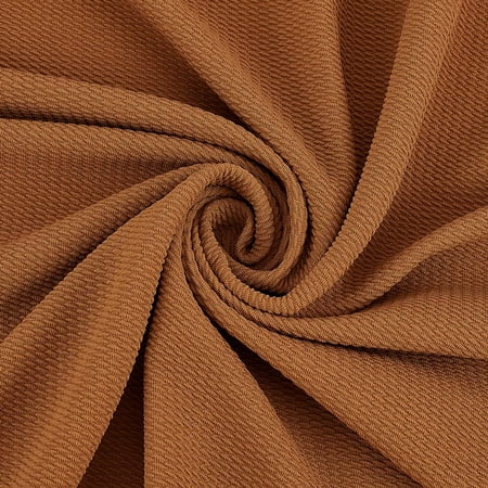 39.4x63 Inch Liverpool Textured Fabric Bump Twill Stretch Fabric 4 Way Stretch Soft Solid Cloth for Making Skirt Shirt Short Sleeves Pillow Case Sofa Cushion Furniture Decor (Brown) Chocolate