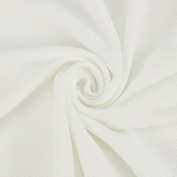 39.4x63 Inch Liverpool Textured Fabric Bump Twill Stretch Fabric 4 Way Stretch Soft Solid Cloth for Making Skirt Shirt Short Sleeves Pillow Case Sofa Cushion Furniture Decor (White) Black