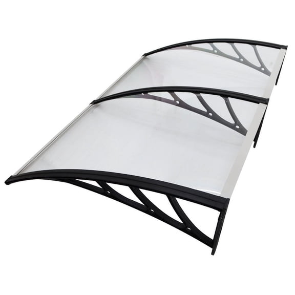 39"*59" Polycarbonate Transparent Awning Door Awning for Windows and Doors