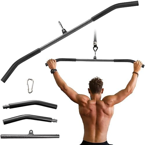 39"/99cm LAT Pull Down Attachments, LAT Pull Down Bar with Non-Slip Handle, LAT Bar Cable Machine Attachment for Gym, Muscle Building, Muscle Building$$Sport & Recreation Other