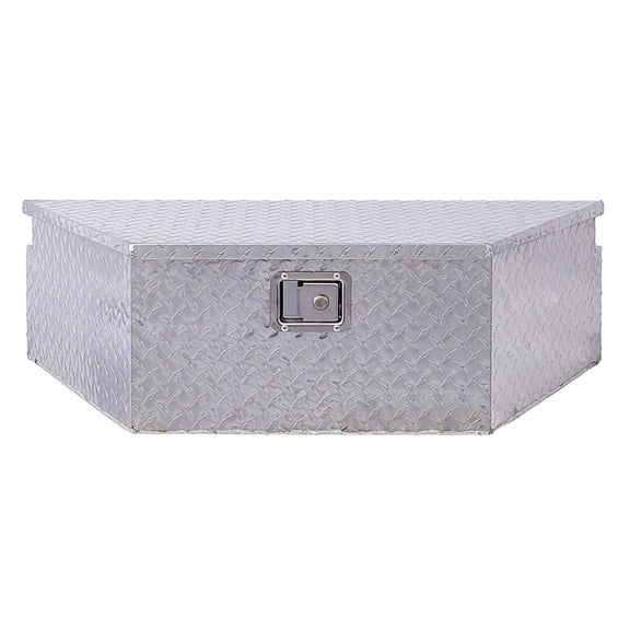 39" Aluminum Tool Box, Heavy Duty Truck Bed Storage, RV Trailer Organizer with Lock