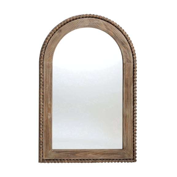 Langford Home 39" Beaded Arched Window Wood Wall Mirror