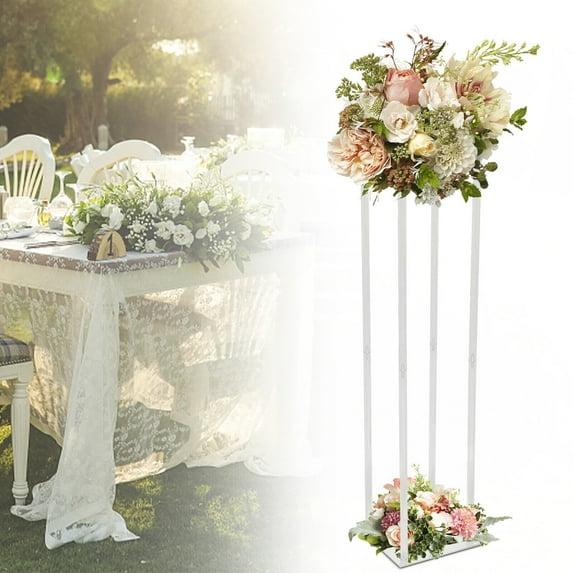 Wedding Flower Stand, Wedding Geometric Flower Vase Column Stand for Wedding Party Table Centerpiece for Home Decor
