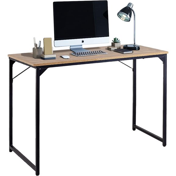 39Computer Desk,Gaming Desk Home Office Desk Writing Study Table Modern Simple Style PC Desk with Metal Frame