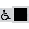 thumbnail image 1 of 39” DOT Handicap Stencil / Square Background 2 pc Parking Lot Pavement Marking Stencil Thickness: 0.125, 1 of 1