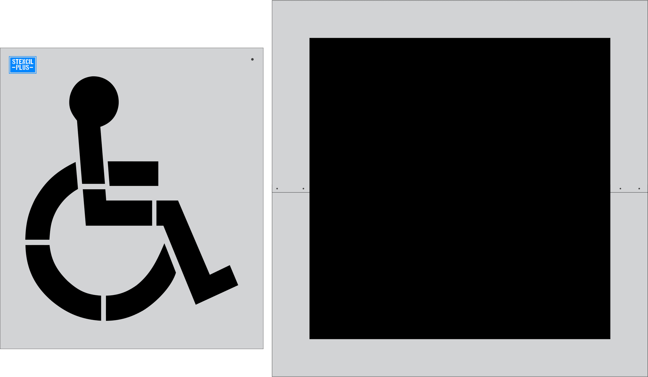 Reusable Silicone Handicap Parking Stencil - 33x36 Inch For Parking Lot Marking Q 947186 - View #3
