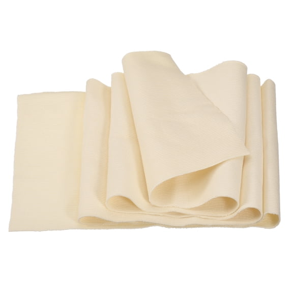 Uxcell Elastic Cuffs Ribbed Trims Cotton Fabric Knit Rib Stretch Tape Cuff Sleeve Waistband for Sewing Beige 39"x6"