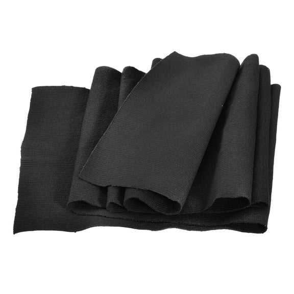 Uxcell Elastic Cuffs Ribbed Trims Cotton Fabric Knit Rib Stretch Tape Cuff Sleeve Waistband for Sewing Black 39"x6"