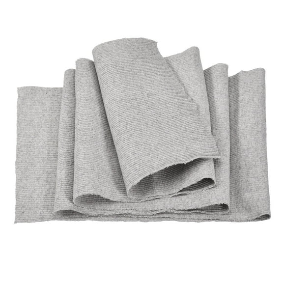 Uxcell Elastic Cuffs Ribbed Trims Cotton Fabric Knit Rib Stretch Tape Cuff Sleeve Waistband for Sewing Grey 39"x6"