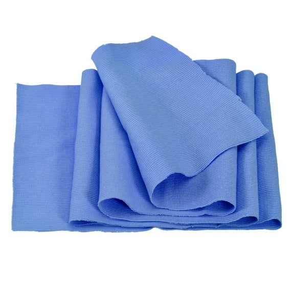 Uxcell Elastic Cuffs Ribbed Trims Cotton Fabric Knit Rib Stretch Tape Cuff Sleeve Waistband for Sewing Light Blue 39"x6"