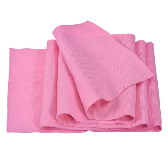 Uxcell Elastic Cuffs Ribbed Trims Cotton Fabric Knit Rib Stretch Tape Cuff Sleeve Waistband for Sewing Pink 39"x6"