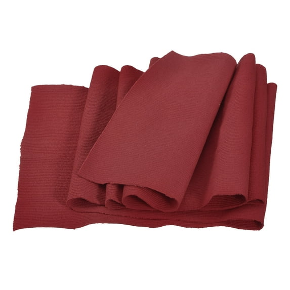 Uxcell Elastic Cuffs Ribbed Trims Cotton Fabric Knit Rib Stretch Tape Cuff Sleeve Waistband for Sewing Burgundy Red 39"x8"