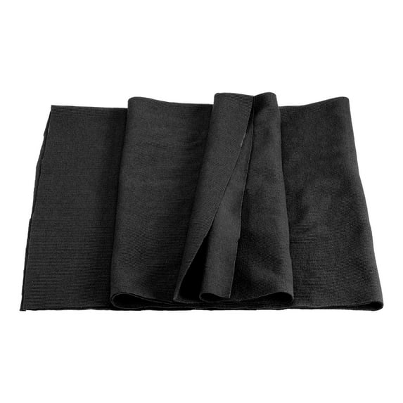 Uxcell Elastic Cuffs Ribbed Trims Cotton Fabric Knit Rib Stretch Tape Cuff Sleeve Waistband for Sewing Black 39"x12"