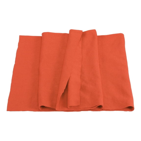 Uxcell Elastic Cuffs Ribbed Trims Cotton Fabric Knit Rib Stretch Tape Cuff Sleeve Waistband for Sewing Orange 39"x12"
