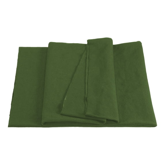 Uxcell Elastic Cuffs Ribbed Trims Cotton Fabric Knit Rib Stretch Tape Cuff Sleeve Waistband for Sewing Army Green 39"x24"