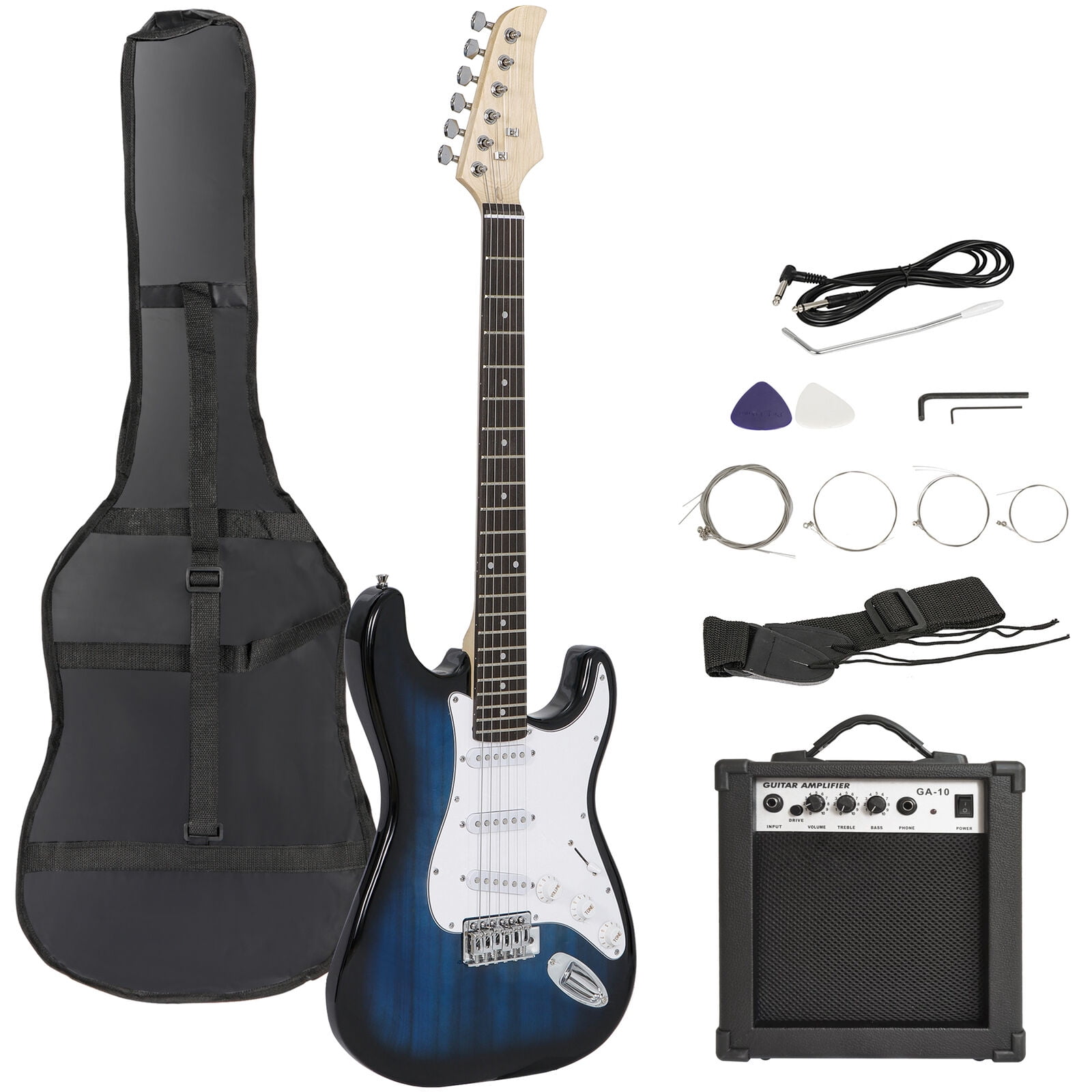 39'' Electric Guitar with 10Watt Amp, Case, Strap, Cable for Beginner
