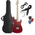39" Full Size Electric Guitar in Red Right Handed Beginner Kit with