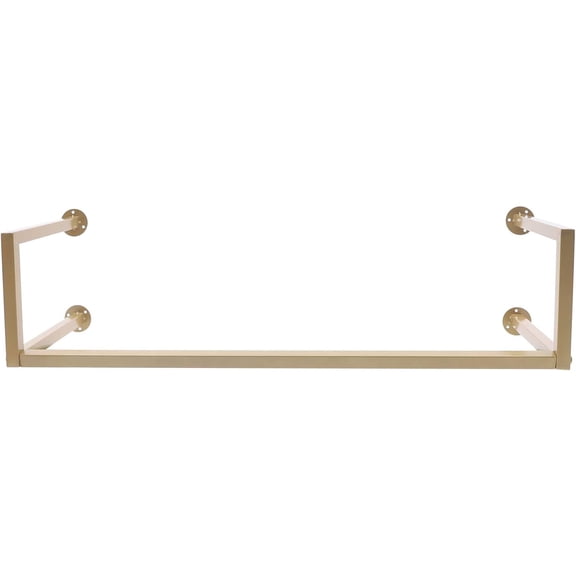 39" Golden Iron Rod Clothes Rack Wall Mount Hanging Garment Closet Storage Rack for College Dorms Camping, Apartments, Hotels, Laundry Rooms, Boutiques, Studios, 9.8 * 13.7 * 39.3"