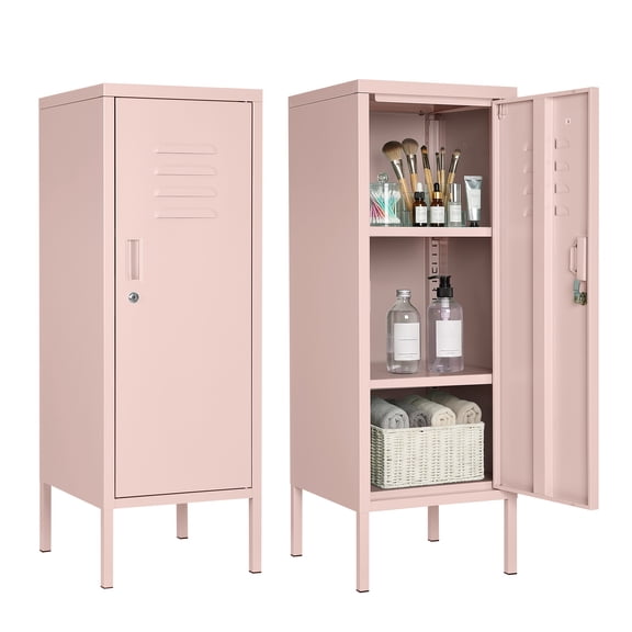 39"H Lockable Metal Locker Cabinet with Adjustable Shelf & Ventilation for Gym Office Home Garage