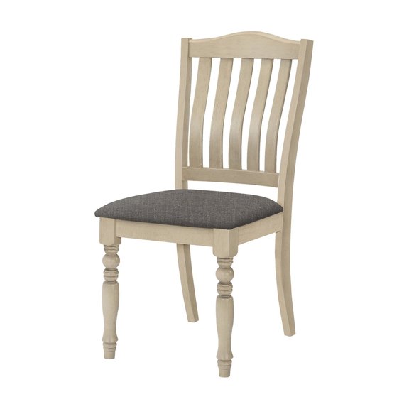 39" Height, Two Chairs, Grey Fabric - Turn Post Legs - Dining Room - Durable Usage