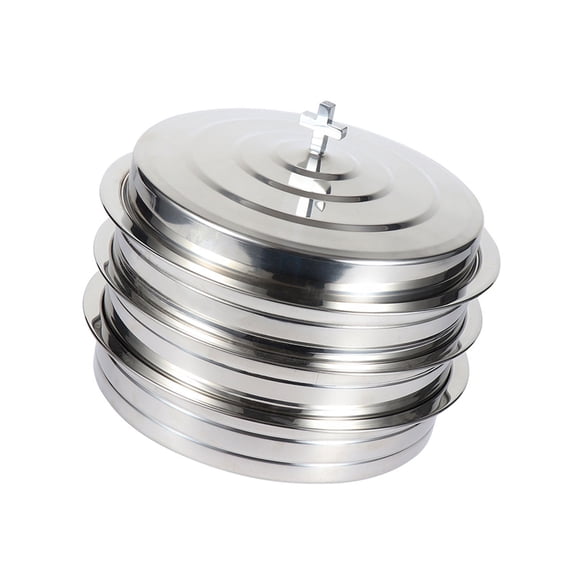 39 Hole Stainless Steels Communion Tray Stackable Design Large Capacity Serving Plate for Church Services and Religious Event