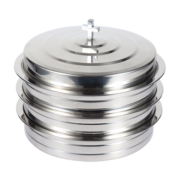 39 Hole Stainless Steels Communion Tray Stackable Design Large Capacity Serving Plate for Church Services and Religious Event