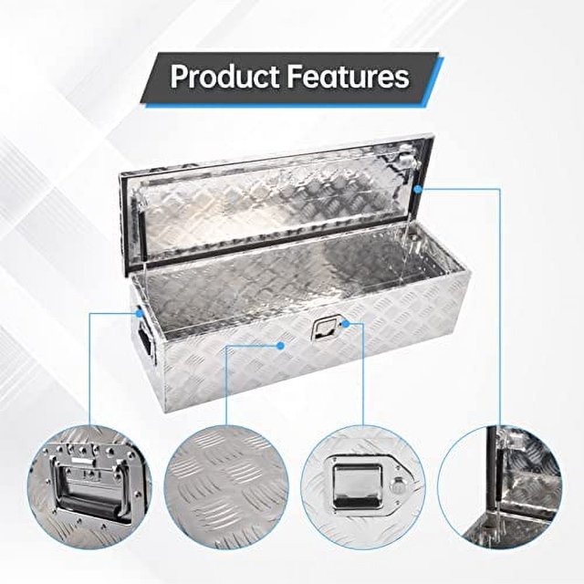 39 Inch Tool Box 39 Inch Aluminum Tool Box,Heavy Duty Waterproof Truck Bed Tool Box with ...