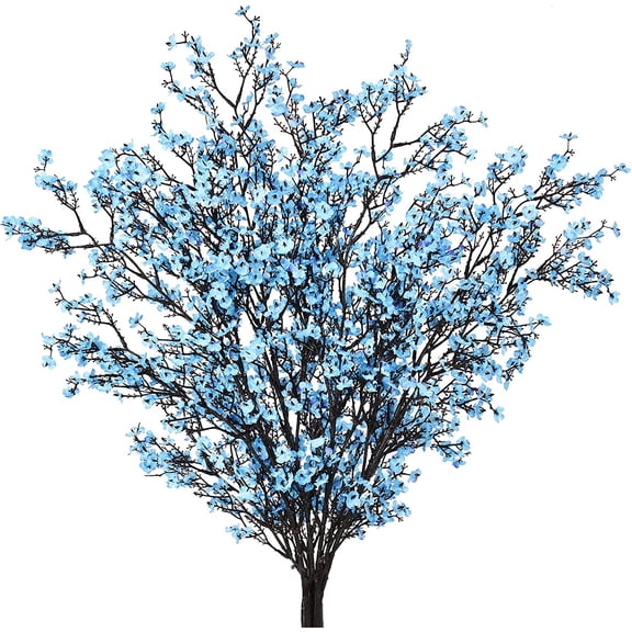 39. Inch Artificial Baby Breath Flowers Bulk Babys Breath Real Flower Long Stem Baby Breath Fake Gypsophila Bouquets Artificial Gypsophila Flowers for Wedding Bridal Party Blue, Pcs