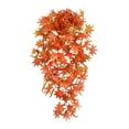 thumbnail image 1 of 39 Inch Artificial Maple Leaf Hanging Vine, 5 Pronged Bright Red Fall Faux Maple Garland, Fake Plant Wall Hanging Decor for Halloween, Thanksgiving, Porch, Wedding Backdrop & Home Decor, 1 of 8